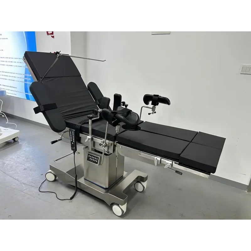 Electric Medical Operating Table for Hospital Surgery Room with Spare Battery and Control Panel Adjustable Height Patient Bed