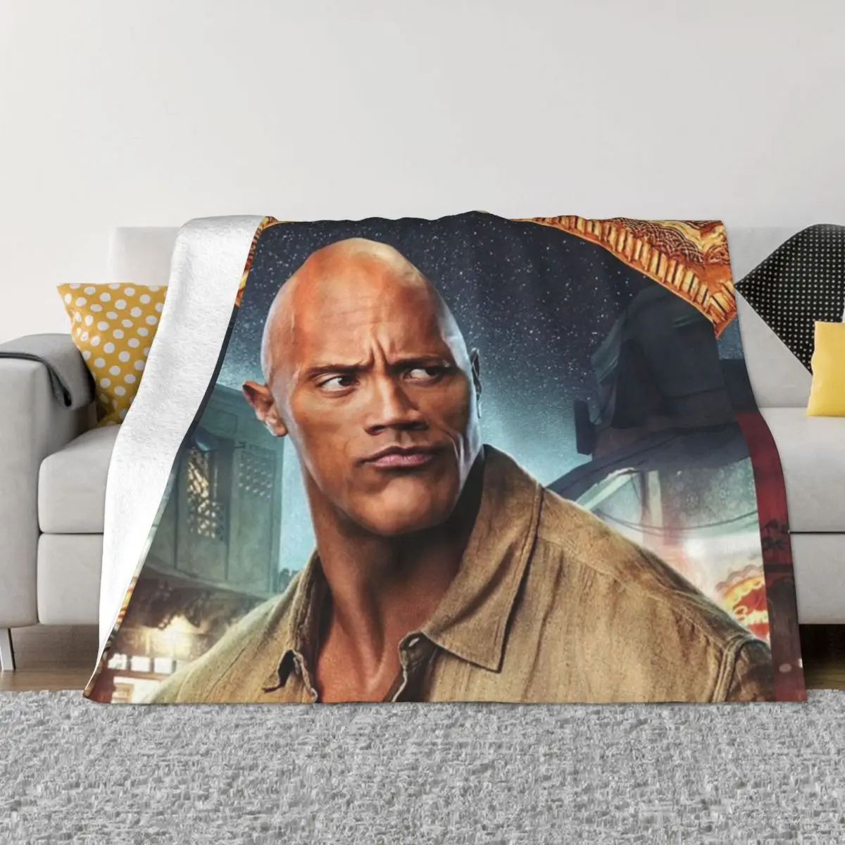 

dwayne johnson Throw Blanket Soft for winter cosplay anime Blankets