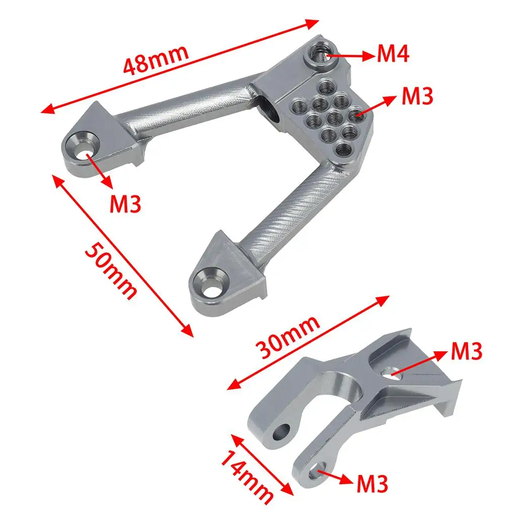 Durable Metal Shock Hoops Set for Axial SCX10 II 1/10 RC Car Crawler Front Rear Tower Mount Bracket Upgrade Accessories