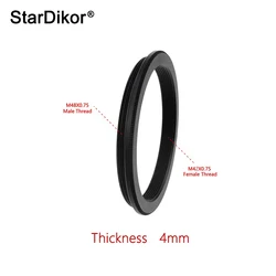 StarDikor M48(M)-M42(F) M48X0.75 Male to M42X0.75 Female Thread Telescope Adapter Ring Full Metal Telescope Accessories