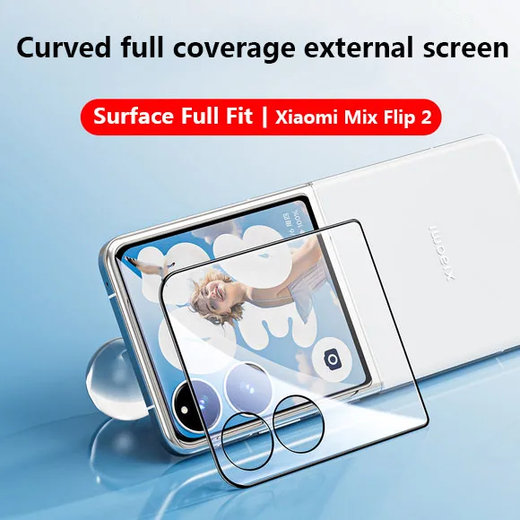 

Ультра прозрачное полное покрытие 3D изогнутое закаленное стекло для Xiaomi Mix Flip 2 5G защитная пленка для экрана Xiaomi Mix Flip