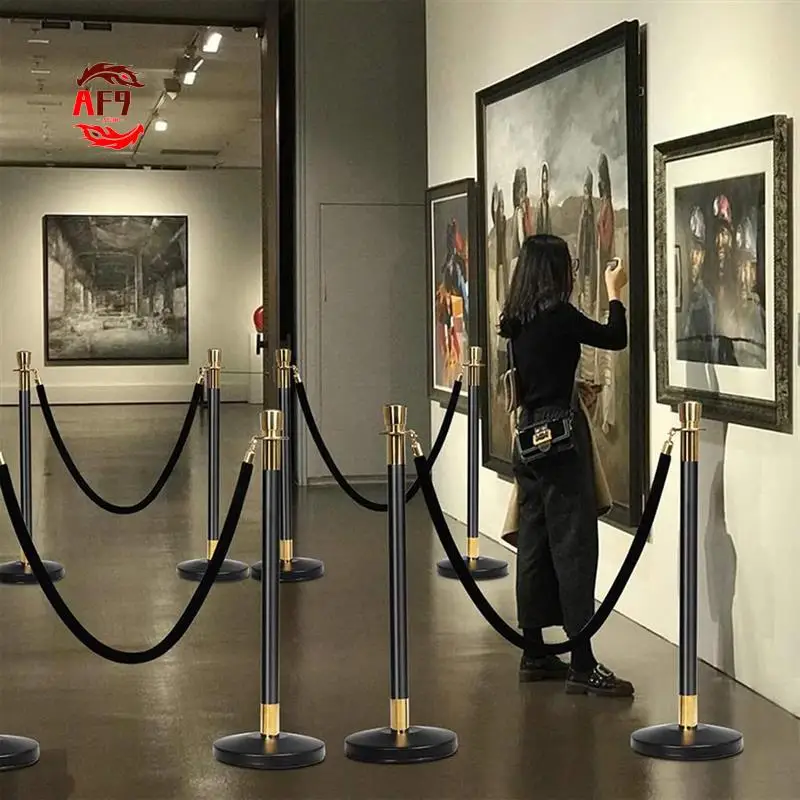 

AF90-2 Pack Velvet Stanchion Rope With Gold Hooks, Crowd Control Rope Safety Barrier Red Carpet Decoration, 5 Feet