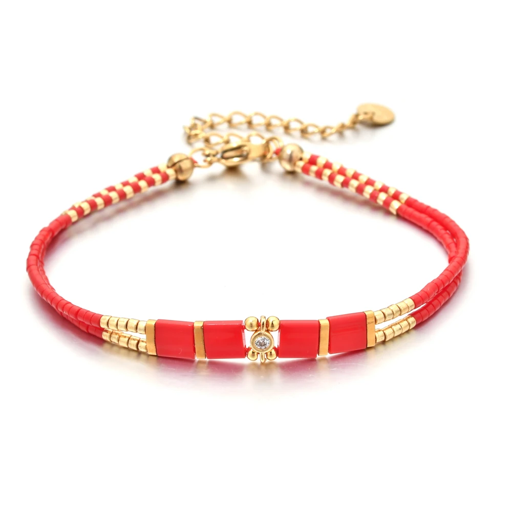 ZMZY New Miyuki Beads Design Bohemian Tila Beads Bracelet Handmade White Beads Woven Adjustable Hot Jewelry Gifts For Friend - view 6