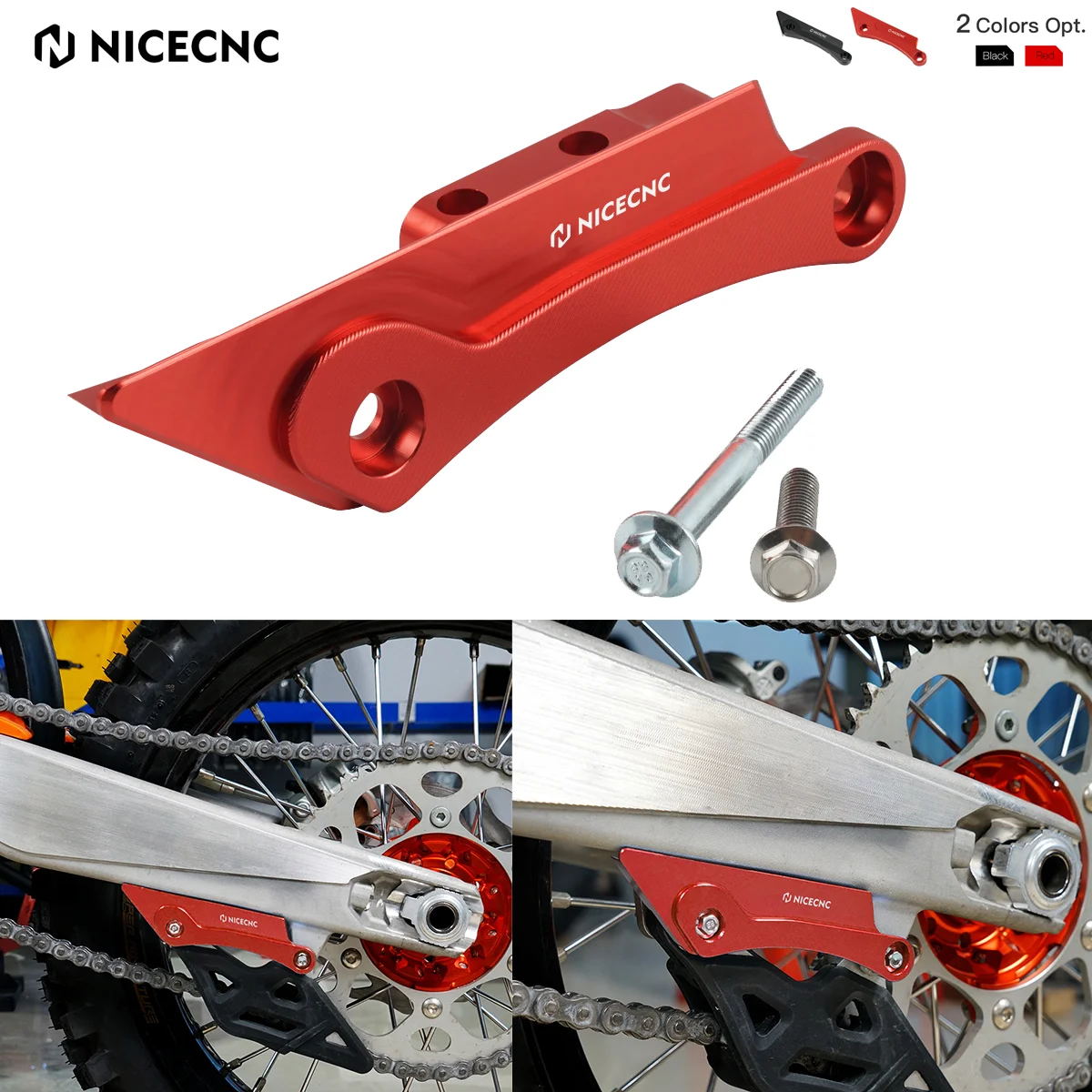 

NICECNC Motocross Swingarm Guard Cover For GasGas EC300 EX 450F 350F 250F 300 MC 450F 250F 125 2023 2022 2021 Aluminum Protector