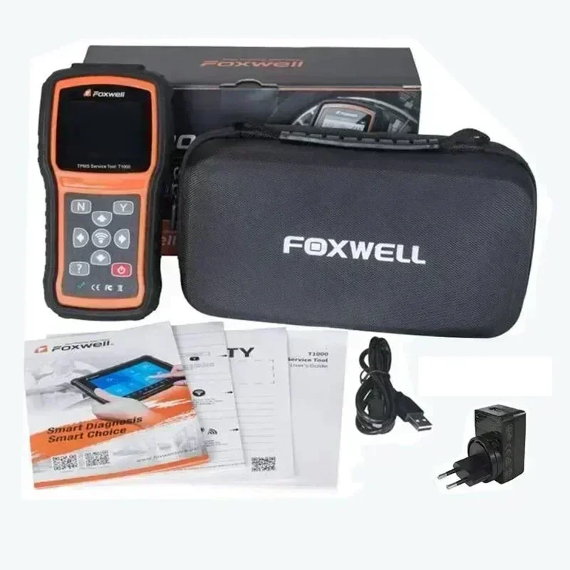 

Foxwell T1000 TPMS инструмент магнитные датчики программирование активация проверка RF ключ FOB система контроля давления в шинах автоматический тестер