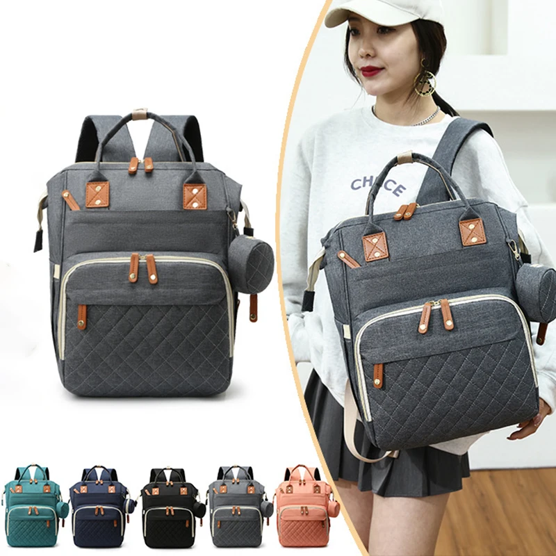 Mummy Backpack With Small Bag Bottle Storage Bag Diaper Pouch Waterpoof Large Capacity Maternity Bags Baby Stroller Bag Fashion