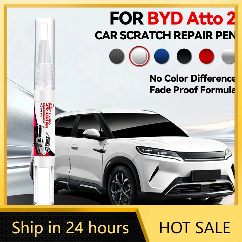 

Ручка-корректор для ремонта лакокрасочного покрытия автомобиля BYD ATTO 2, средство для удаления царапин, аксессуары для авто, цвета: белый, зеленый WAC, серый HCJ, розовый, 12 цветов