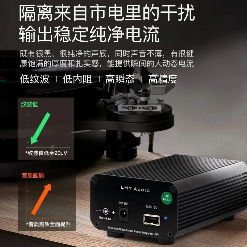 منفذ تيار مستمر 5 فولت USB 15 وات مخرج مزدوج، تنظيم جهد تيار مستمر لإمداد الطاقة الخطي للحمى