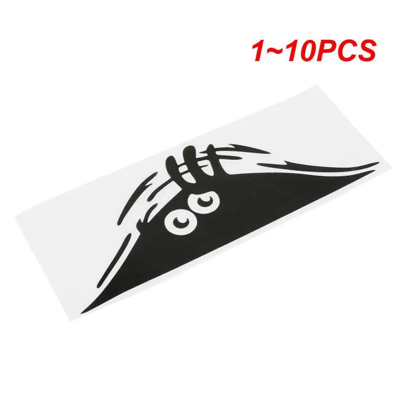 1~10PCS Funny Creative 3D Big Eyes Car Decal Black Sticker Peeking Monster 19x7CM For Car Decoration Auto Products