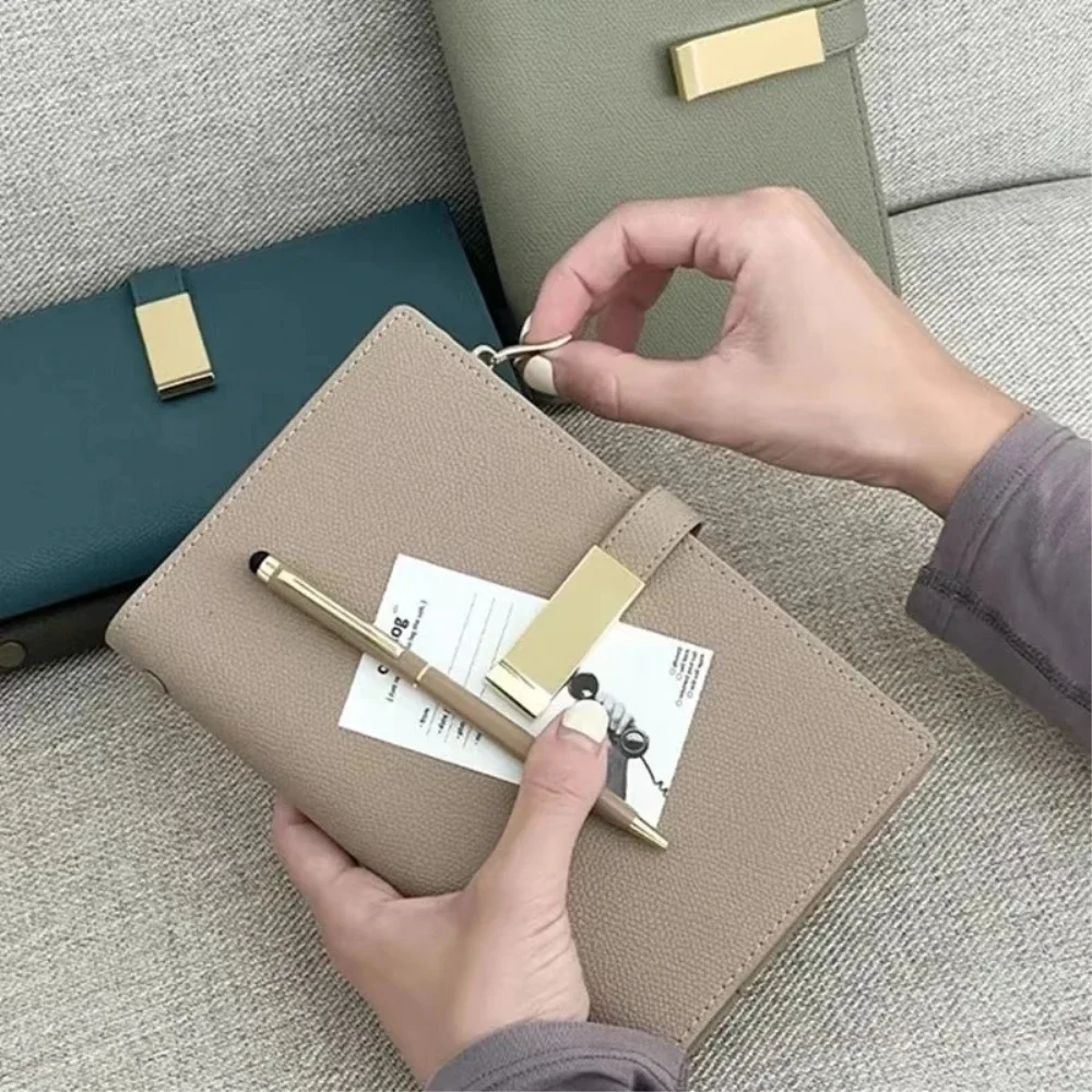 A6 Pu Leather Business Office Notebook a fogli mobili Raccoglitore per diario Diario Planner Organizzatore Blocco note Cancelleria scolastica