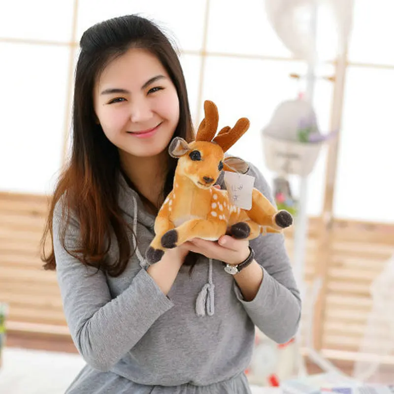 40-110CM  Stuffed Plush Animal Deer Toy Doll Teaching Prop Toy Birthday Gift Simulation Sika Deer Plush Toy