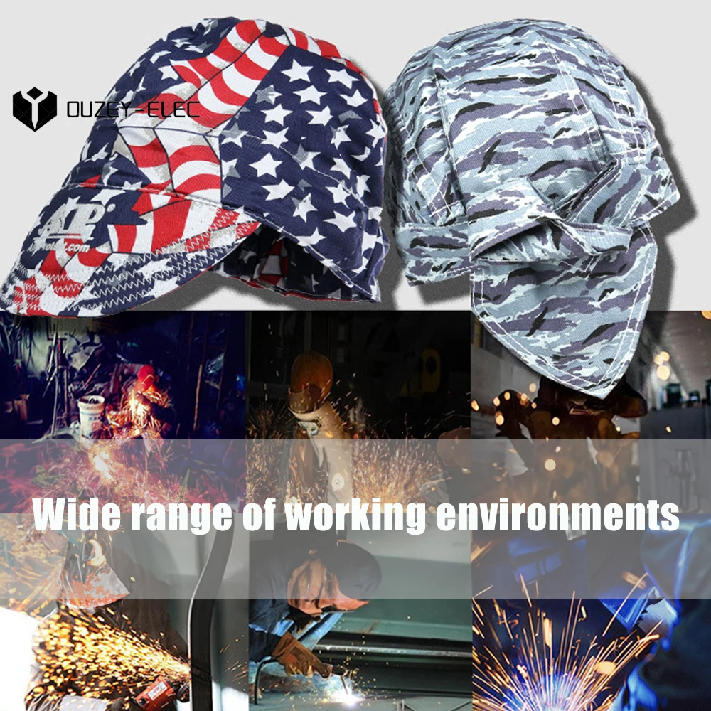 Welding Hat Sweat Absorption Welders Welding Protective Hat Cap Flame Resistant Head Full Protection Elastic Hoods Safety Cap