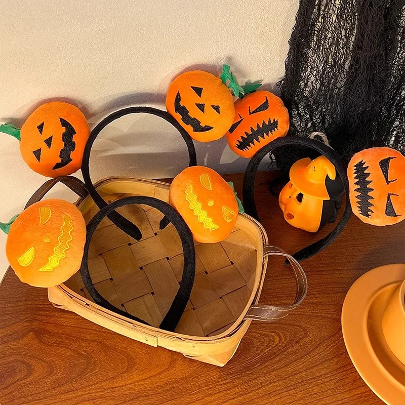 Halloween abóbora bandana para mulher expressão faixa de cabelo moda meninas diversão festa cosplay hairband acessórios para o cabelo