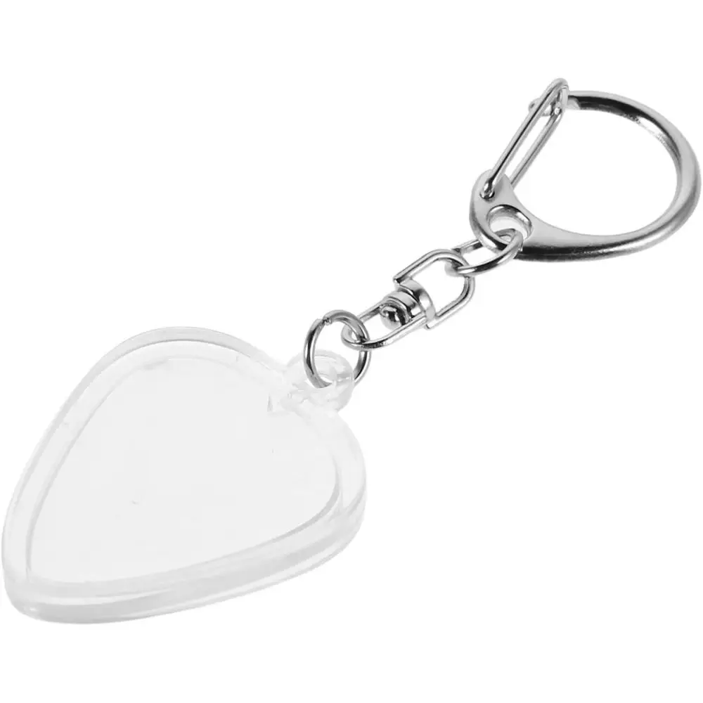 

Clear Guitar Pick Holder Keychain Plectrum Storage Organizer Keyring Music Instrument Accessories Players Enthusiasts Supplies