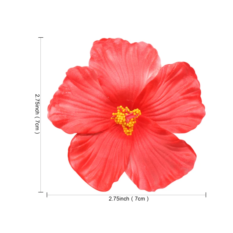 하와이 파티 히비스커스 혼합 색상 인공 꽃, 여름 파티 장식, 웨딩 꽃 호의, 훌라 걸스 모자, 30 개