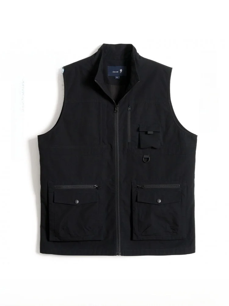 

Loose Fiing Vest Autumn Faionable Urban Dad Men's Clothing Outdoor Multi-ket Casual Loose Fit Cotton Vest for ly