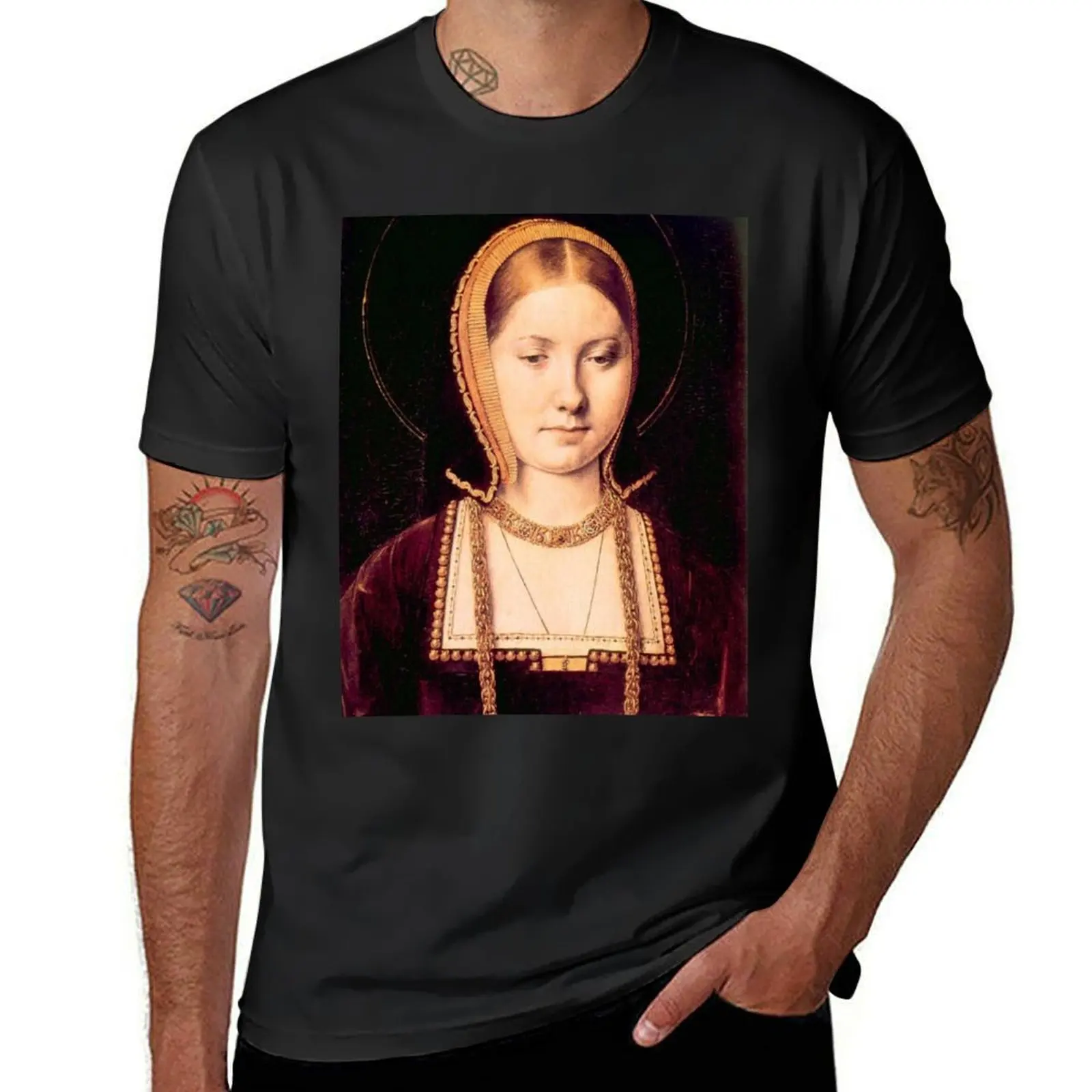 Catherine of Aragon portrait T-Shirt graphics sublime cute tops heavyweight t shirts for men