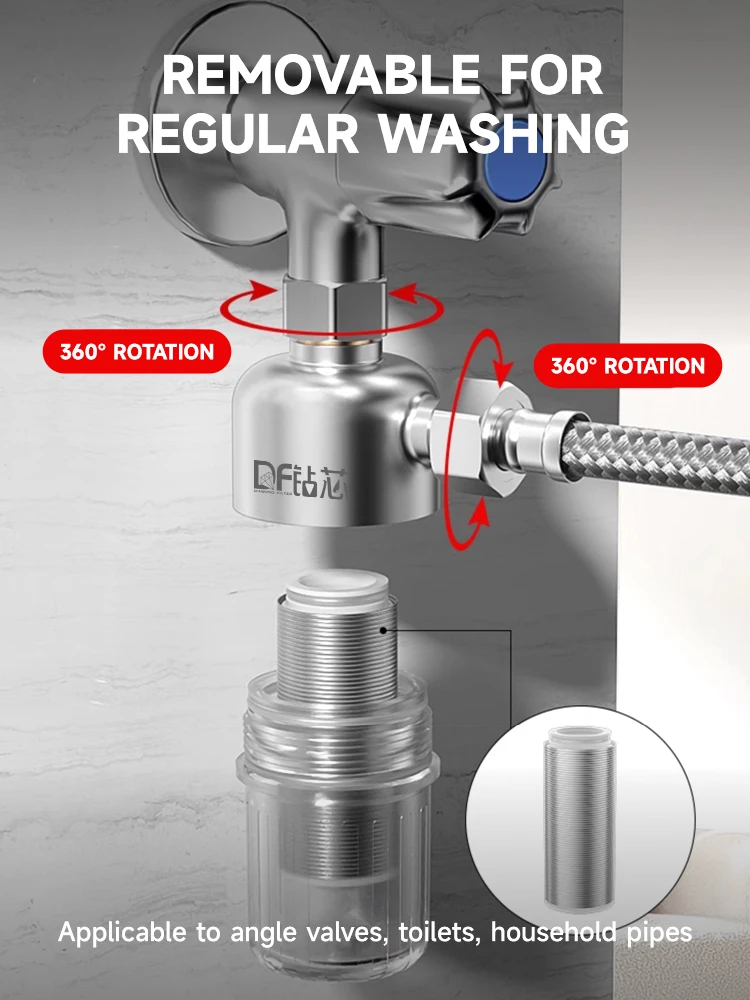 سخان المياه غسالة قبل تصفية 316 الفولاذ المقاوم للصدأ تصفية شاشة دش ومرحاض المنزلية تنقية مياه الصنبور