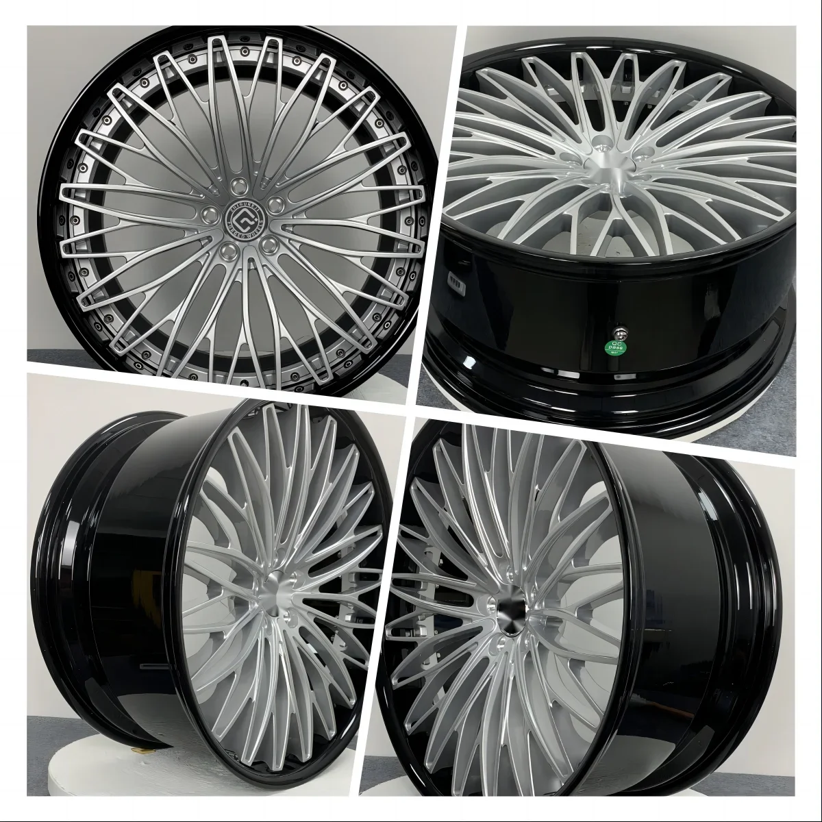 5x120 5x110 Luxury Carbon Fiber 3-Piece Forged Alloy Wheel Rims 18x9.5/19x9.5/20x8.5/20x9.5 Passenger Car Wheels for Tesla