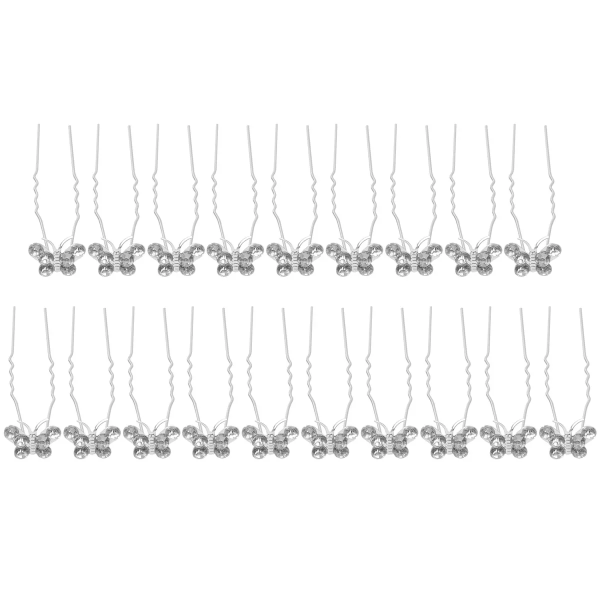 

19 Pcs Butterfly Hairpin Set Crystal Flowers Bridal Bridesmaid Hair Accessories Elegant Stylish Premium Material Long Lasting