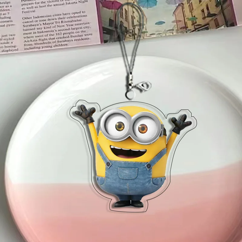 Nuovo Cattivissimo Me Minions Anime Periferico Bob Simpatico cartone animato Catena per cellulare Creativo Kawaii Borsa Ciondolo Cordino Regalo di gioielli