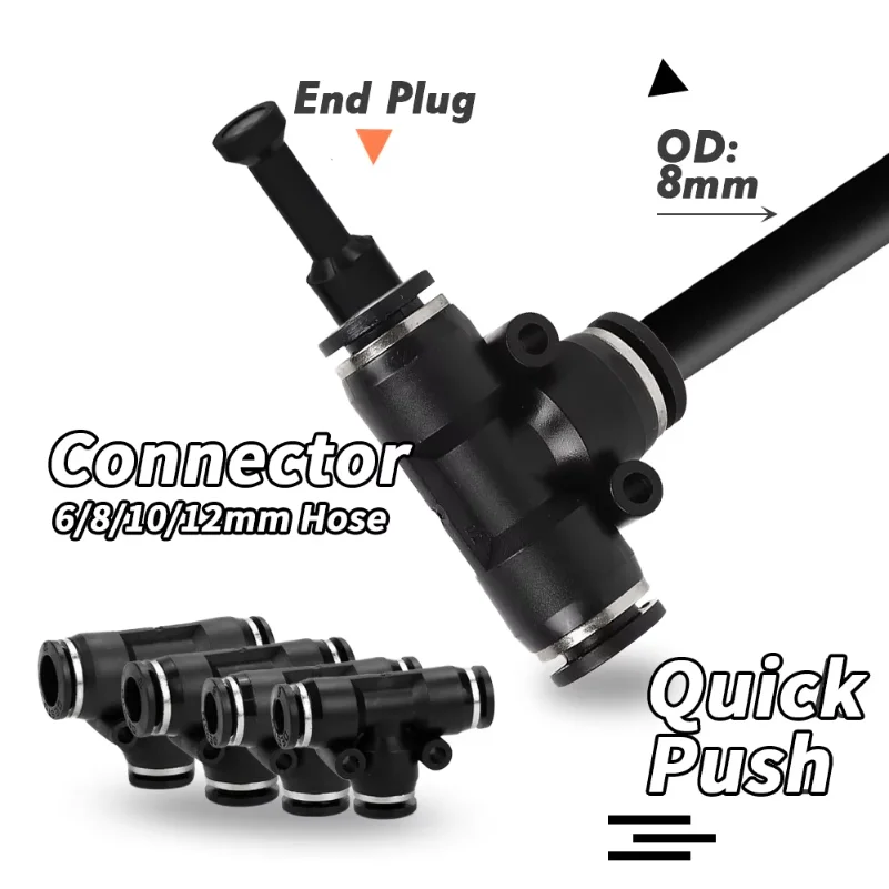 20/30/50cm 360° Bend Brass Misting Nozzles 6/8/10/12mm Quick Connect Garden Irrigation Auto Watering Adjustable Atomizer Sprayer