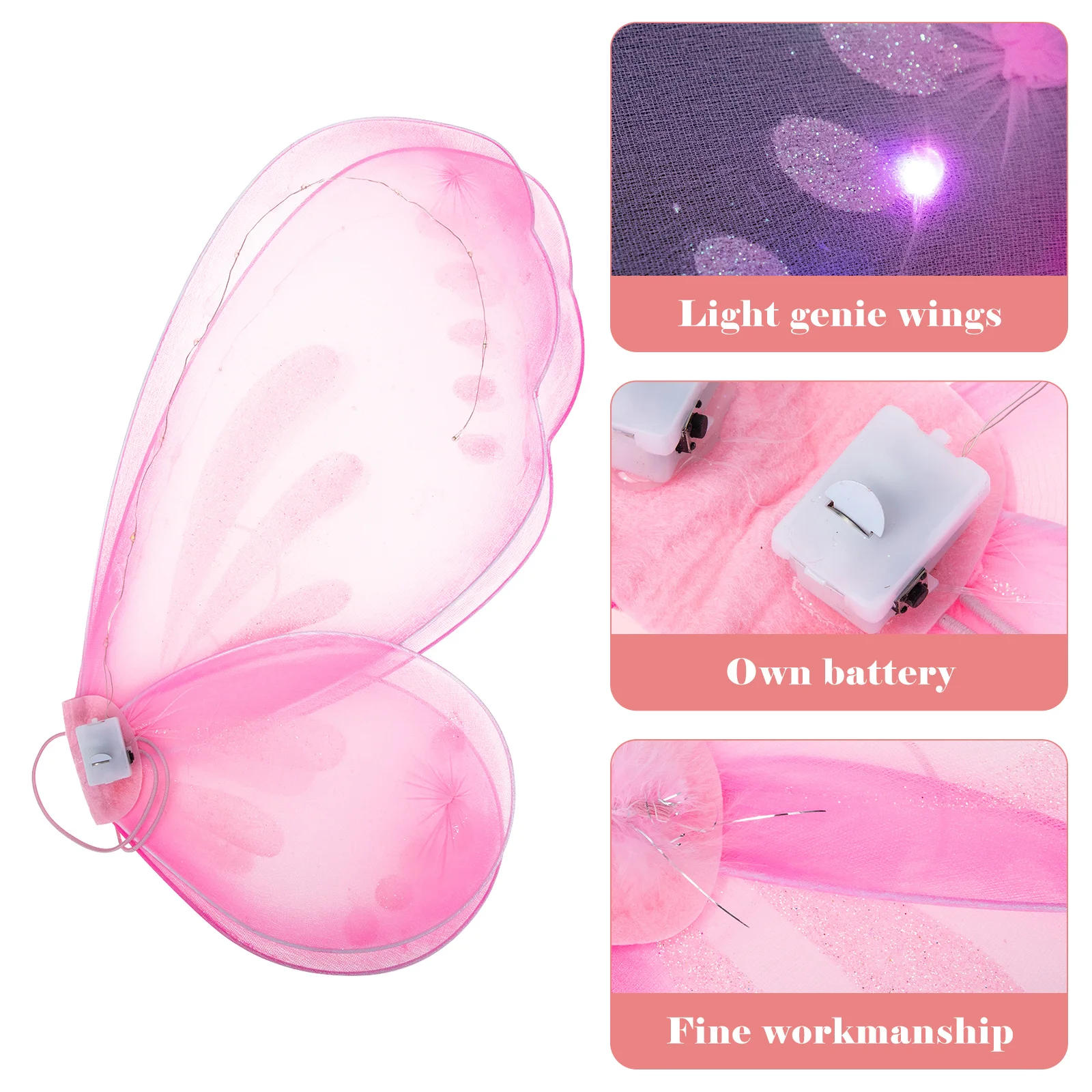 Asas de borboleta brilhantes, duráveis, resistentes ao desgaste, respiráveis, adereços de asa para crianças, acessório para performance de palco de cosplay