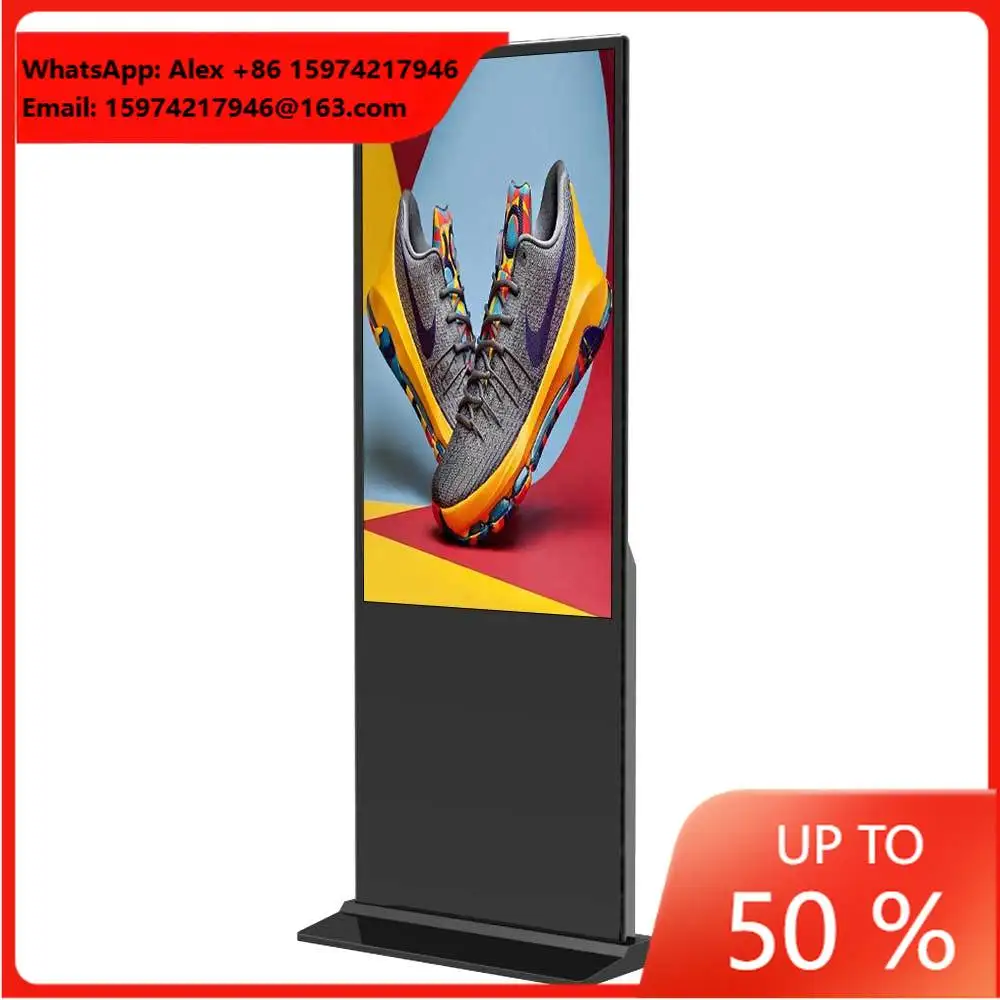 43 55 Inch Indoor Touch Screen 500cd Brightness Android Digital Signage Media Player Lcd Advertising Kiosk For Mall