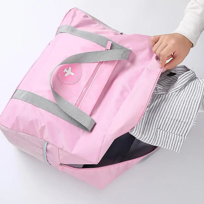 Oxford Faltbare Reisetasche mit rundem Etikett, Handgepäck-Koffer, Umzugstasche, Packtasche, Aufbewahrungstasche für Flugreisen – Detail 5