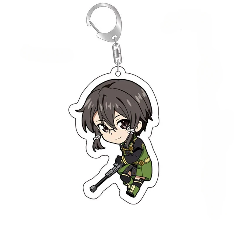 1pc Schwert Art Online SAO Kirito Acryl Schlüsselanhänger Yuuki Asuna Tasche Tag Cos Zubehör Asada Shino Kunststoff Schlüsselanhänger – Detail 5