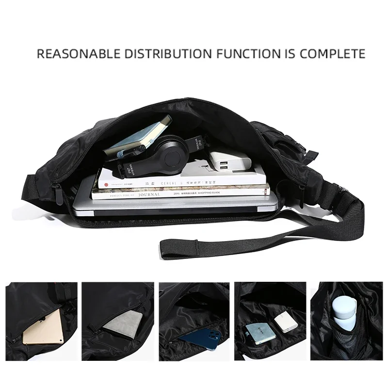 Men Messenger Bags Casual Waterproof Crossbody Bag Hold 14 inch Laptop Shoulder Bag Unisex Travel Gym Bag image 5
