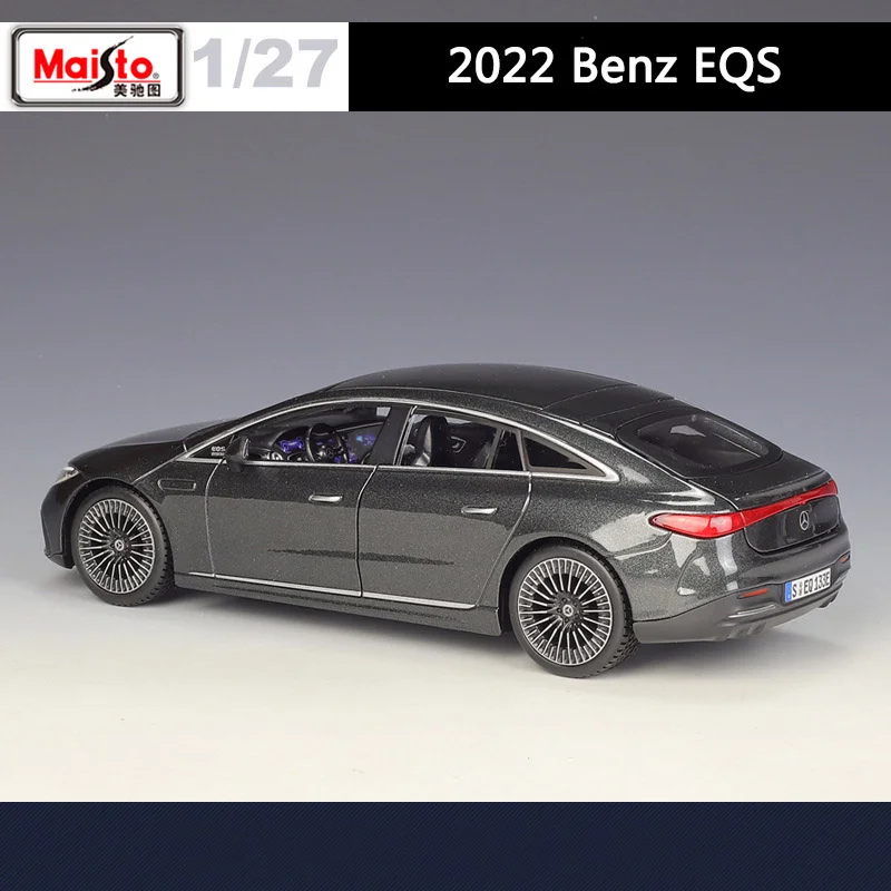 Maisto 1:27 2022 Mercedes-Benz EQS New Energy Car Model Diecast Alloy Metal Toy Vehicles Car Model Simulation Childrens Toy Gift