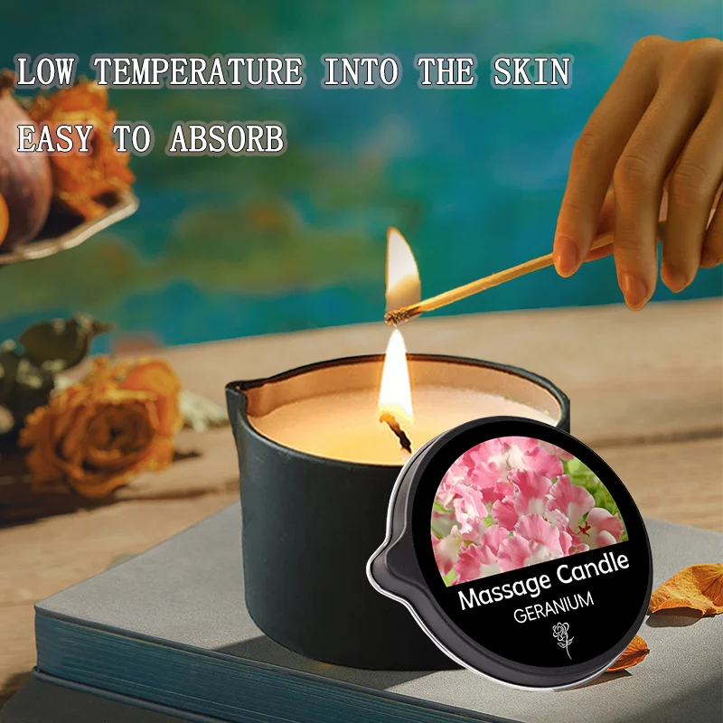 1 Stück Massageölkerzen, luxuriöse Aromatherapiekerzen, zur Stressabbau und feuchtigkeitsspendenden Haut, SM-Produkt Duftkerzen-Körperöl