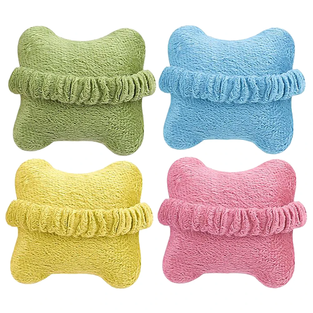 Almohada protectora de muñeca pequeña, cojín de escritorio, Monitor, ratón ergonómico, tela de franela para ordenador y oficina, 4 Uds.