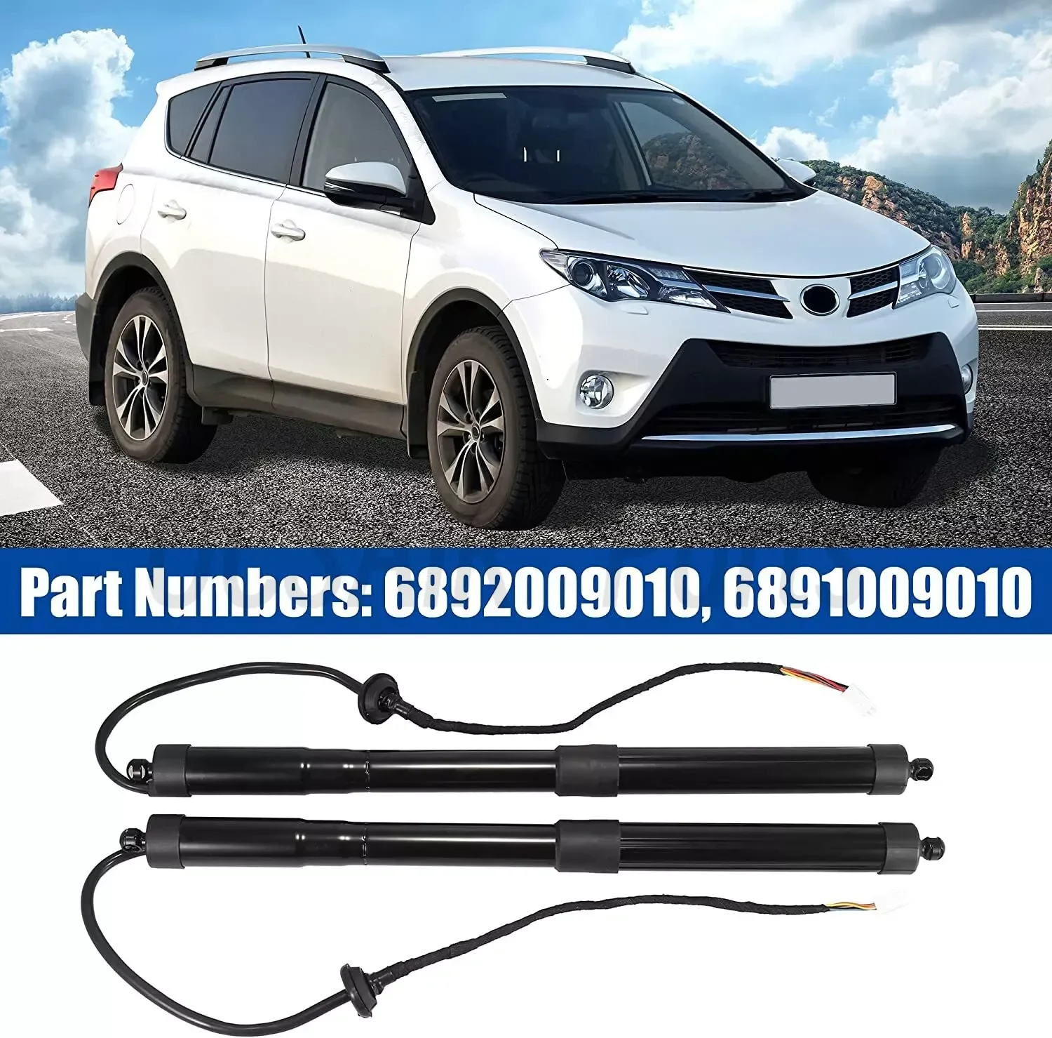 Pair Lt&R Liftgate Actuator Fit for 2013-2018 Toyota RAV4 Electric Rear Hatch Lift Struts Trunk Tailgate 6892009010 6891009010