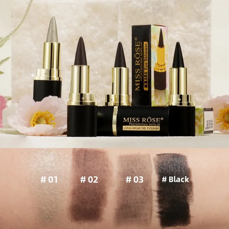 Gel-Eyeliner, schnell trocknend, matt, wischfest, wasserfester Eyeliner-Stift, für Braut, Hochzeit, Party, Bühnen-Make-up für Frauen und Mädchen