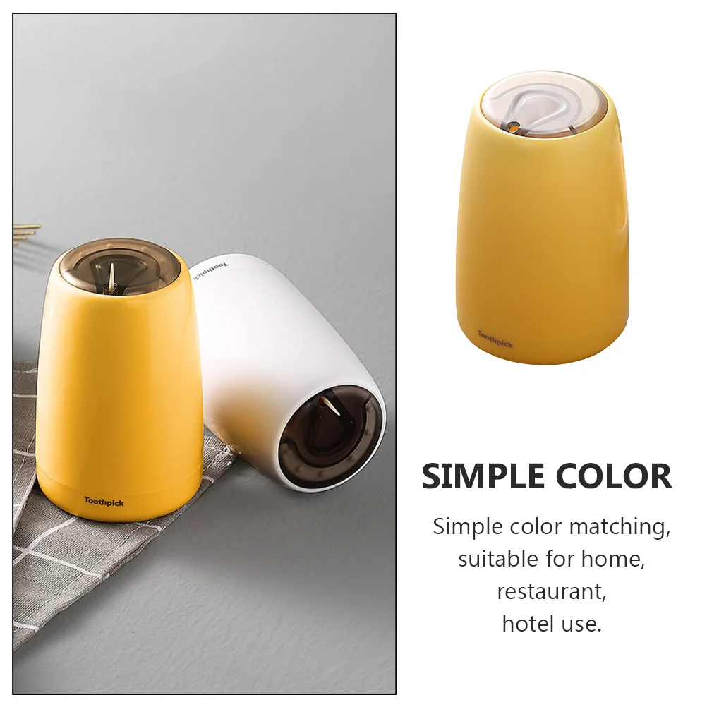 

1Pcs Press Type Toothpick Dispenser Strong Plastic Material Portable Small Size Easy to Carry Suitable for Dining Out and Indoor