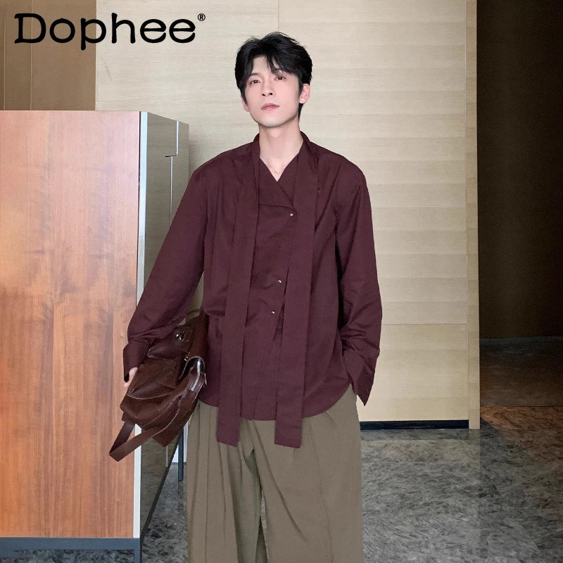 

202, весенне-осенние новые мужские рубашки, мужские однотонные однотонные стильные рубашки с длинным рукавом, мужские простые классические красивые шикарные топы