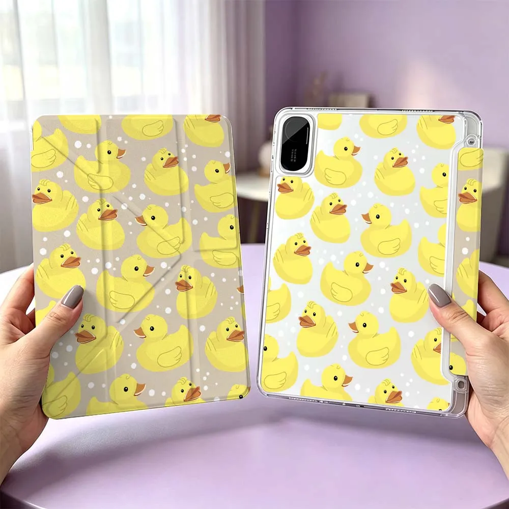 Cartoon Yellow Duck Pattern Cool For Xiaomi Redmi Poco Pad 8 7 6 5 C1 SE 9.7 11.2 12.1 11 inch 3Y Tablet Case