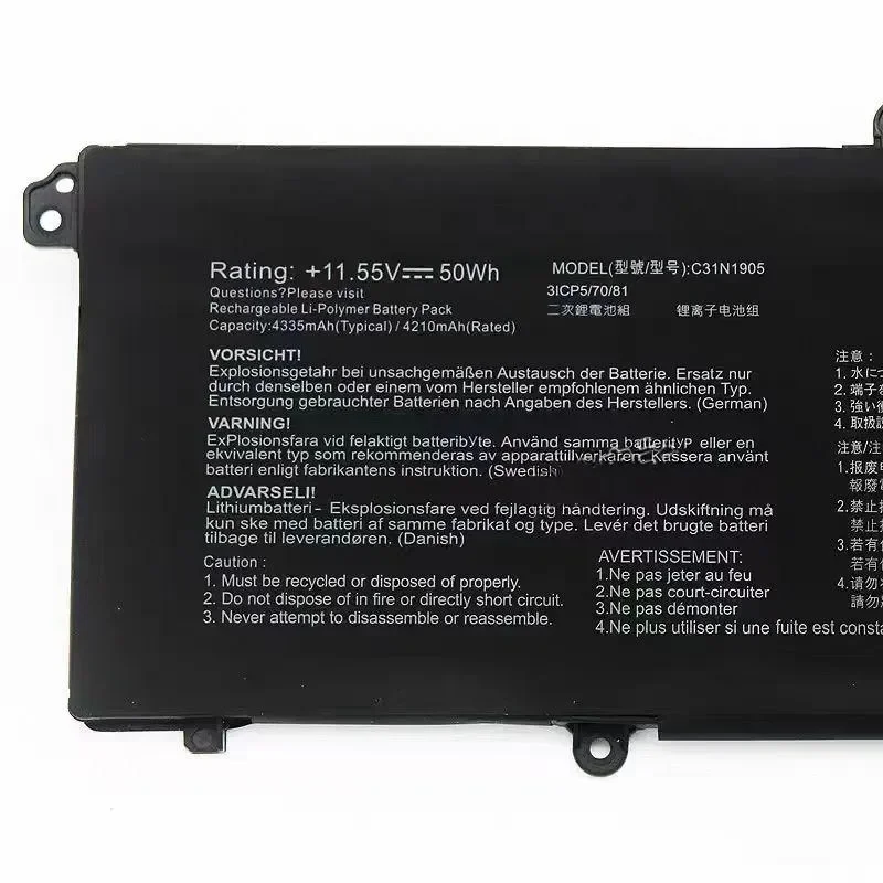 [NEW] for ASUS ADOL14FLC S433FL X321JA S521FA X1603Z Battery Laptop Internal Battery Pack