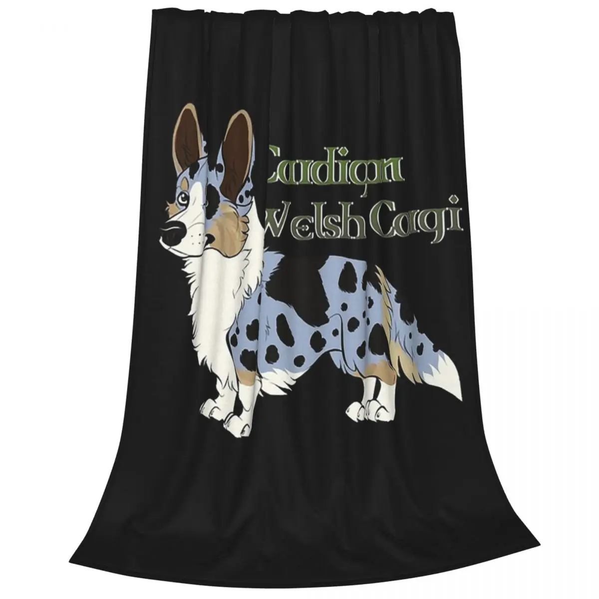 Cardigan Welsh Corgi Blue Merle Brindle Blanket Flannel Sofa Throw Blankets For Home Bedroom Outdoor Throws Bedspread Quilt