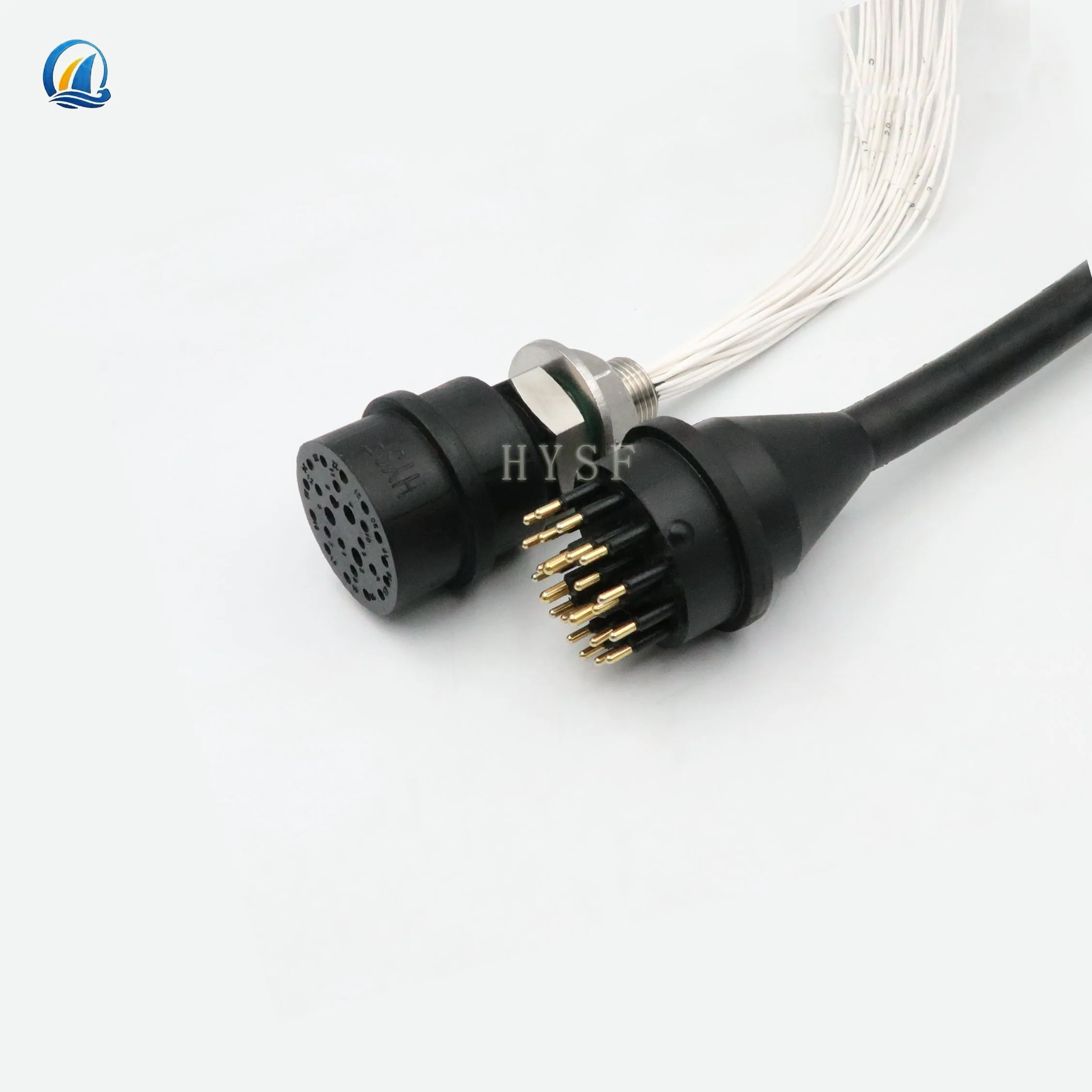 25 core underwater connector waterproof wettable male female pair plug deep water connector