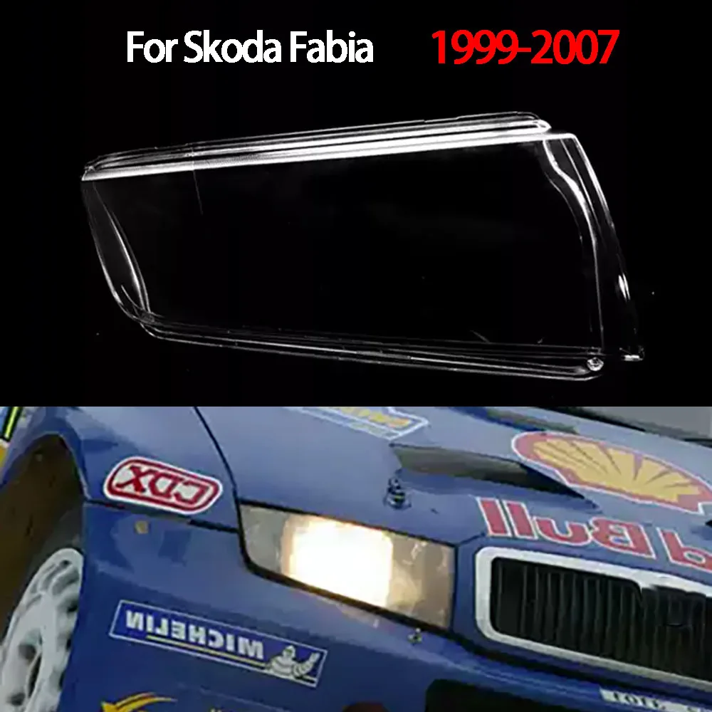 

For Skoda Fabia 1999-2007 Auto Car Front Headlight Lens Cover Auto Headlamp Lampshade Glass Lamp Shell Caps