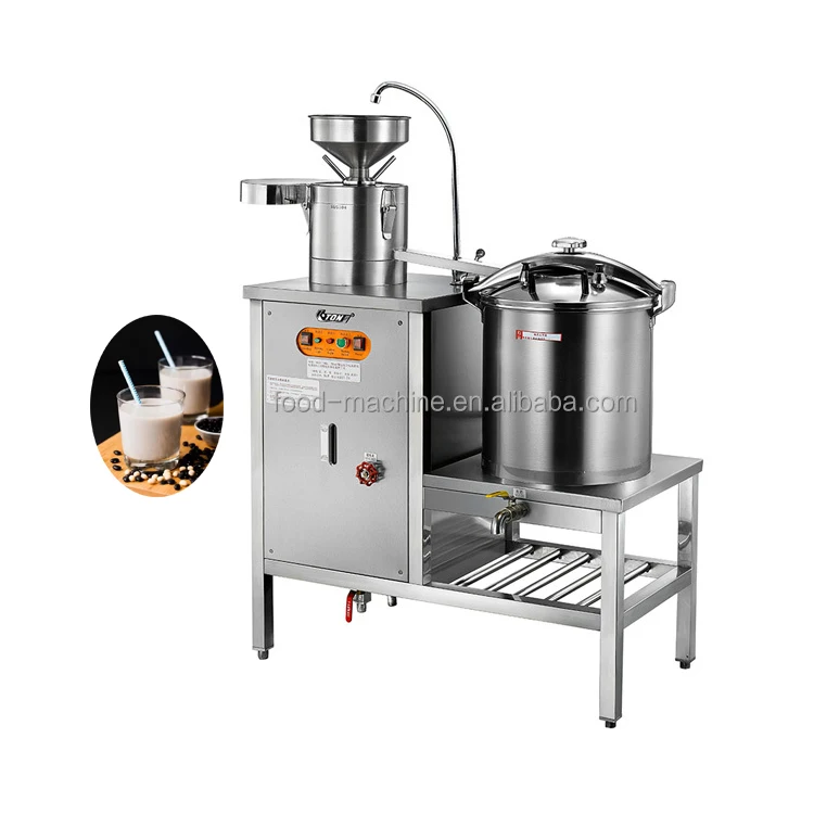 كامل الفولاذ المقاوم للصدأ التجارية الغاز التدفئة مطحنة فول الصويا حليب الصويا ماكينة صنع #4