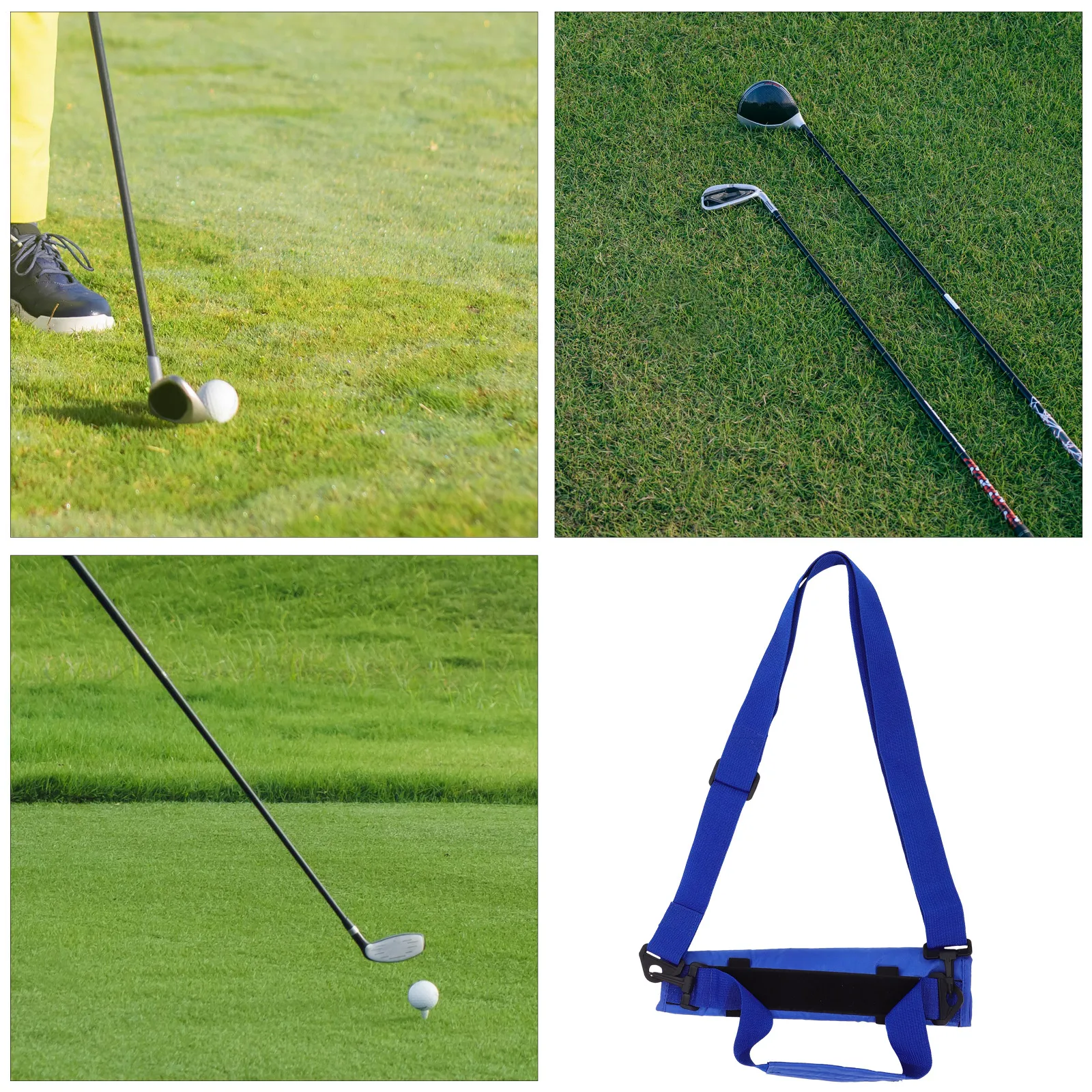 

Portable Golf Club Bag Holder Blue Mesh Storage Pouch Breathable Nylon Wear Resistant Durable Strap Golfer Accessories Matches