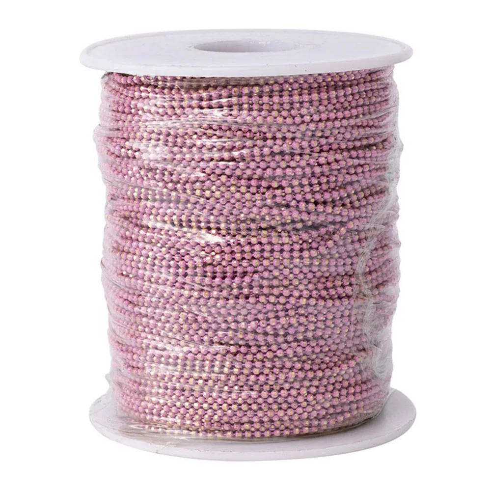 1.5mm Brass Beaded Ball Chain 10 Yard Colorful Round Link Chains Spool for DIY Jewelry Findings Necklaces Accessories Supplies view 3