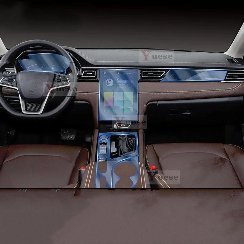 

For JAC J7A5 20-21 Car Interior Center Console Transparent TPU Protective Film Anti-scratch Sticker
