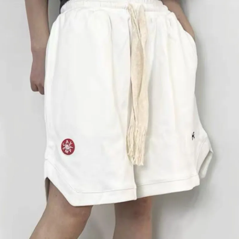 Summer Street CAVEMPT Shorts Embroidered Letter Logo Cotton Drawstring Cropped Pants Casual Loose Men Women CE Shorts
