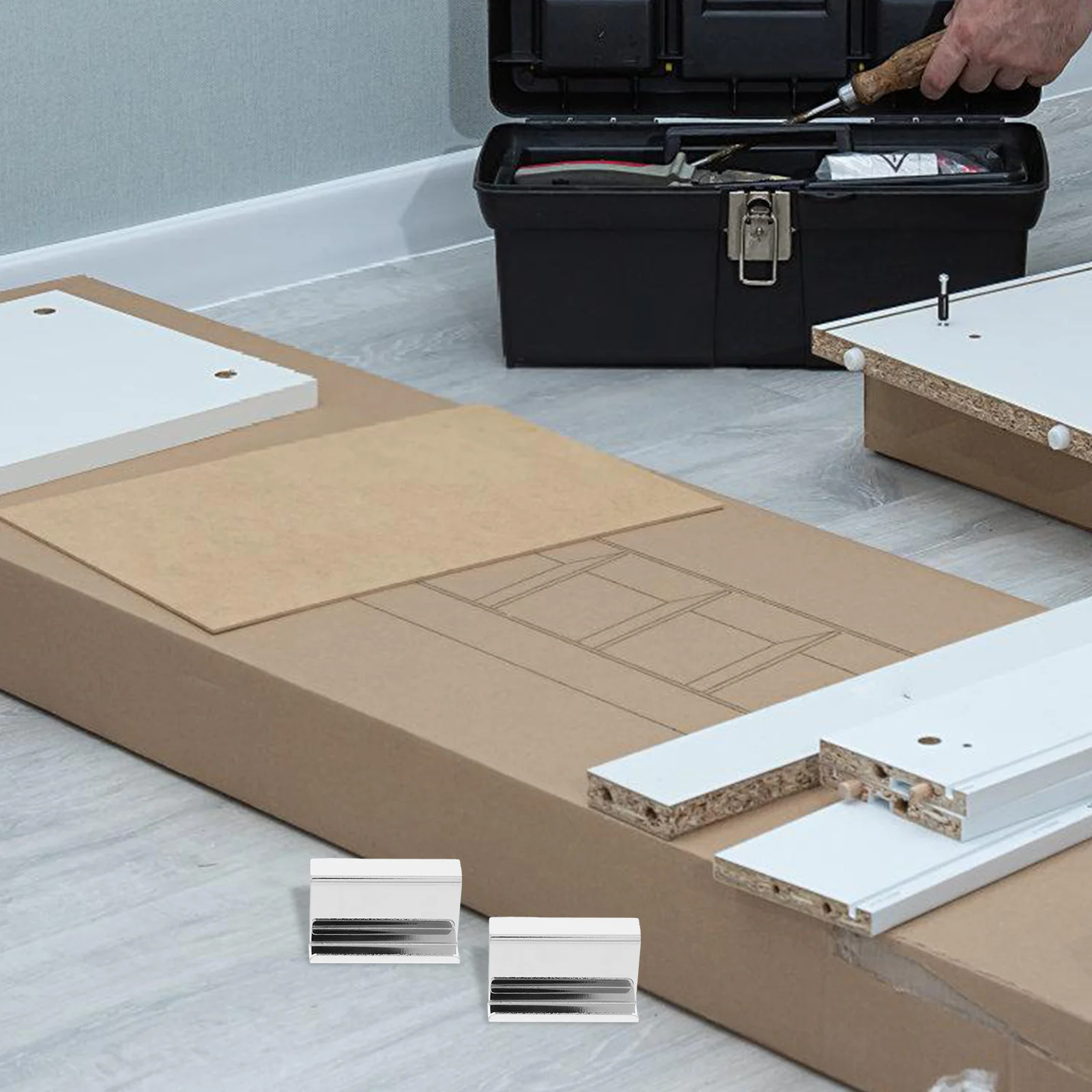 

4Pcs Replaceable Glass Door Handle Clip Robust Showcase Puller for Cabinet Door Replacement Accessory Handle Glass