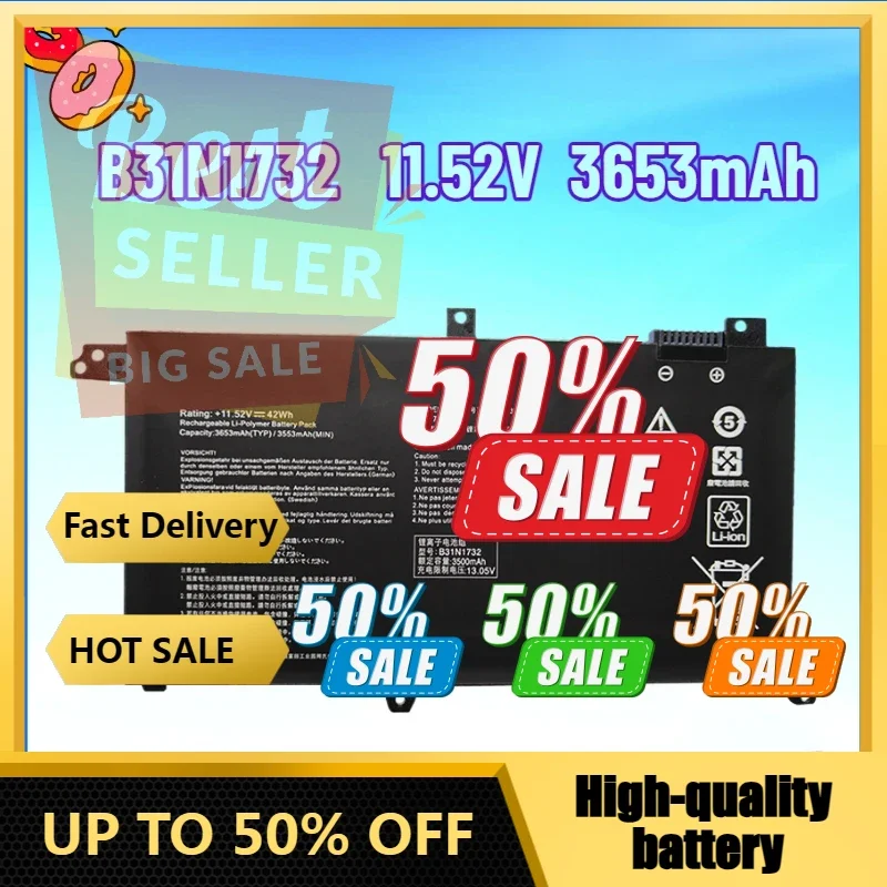 

【Быстрая доставка】Новый аккумулятор для ноутбука ASUS B31N1732 Lingyao S2 поколения 】Новый 11,52 В 3653 мАч